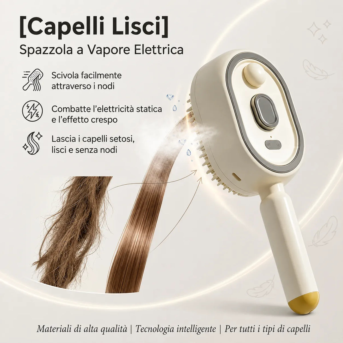 Spazzola Elettrica con Spray e Massaggio: cura del cuoio capelluto, senza nodi