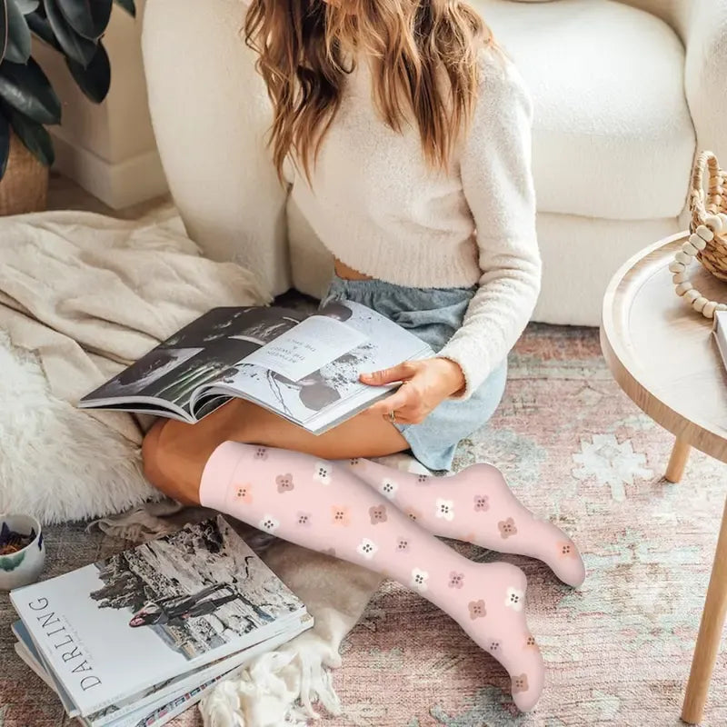 Calzini a Compressione per Polpaccio, 6 pz: sollievo per le gambe, sport e vita quotidiana