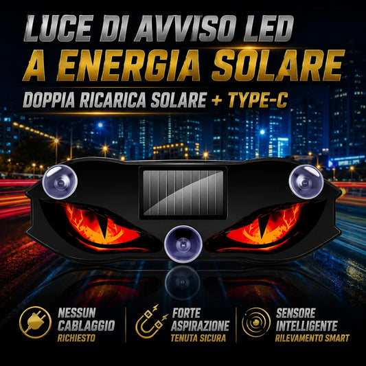Luce LED Auto Solare Antiurto: visibilità notturna, senza pensieri sulla batteria
