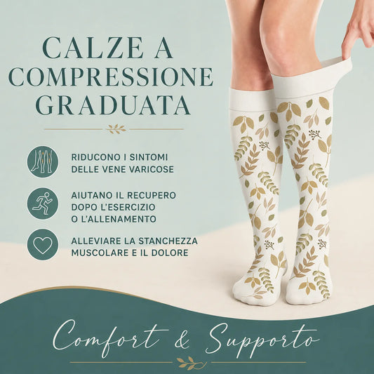 Calzini a Compressione per Polpaccio, 6 pz: sollievo per le gambe, sport e vita quotidiana