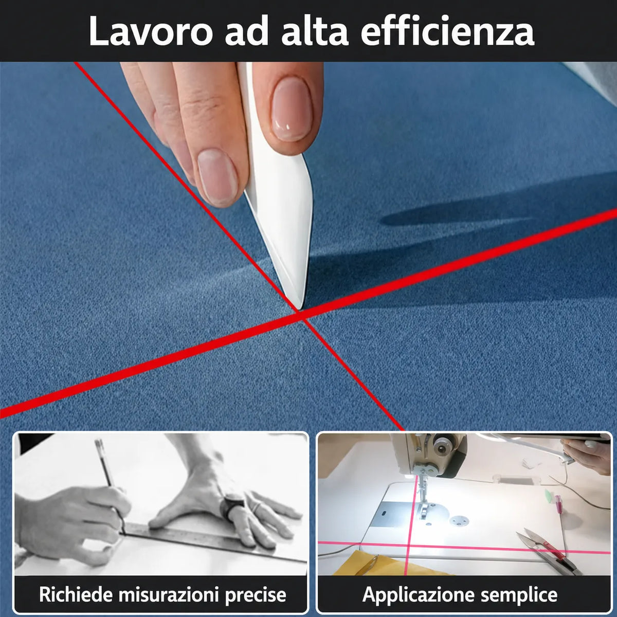 Guida Laser Magnetica per Cucito: cuciture dritte, senza segni sul tessuto