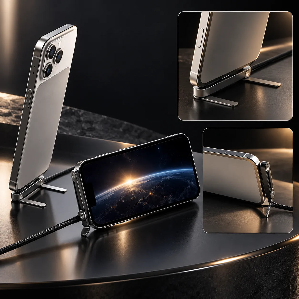 Cavo USB-C 240W con Supporto Pieghevole: ricarica veloce, mani libere per guardare