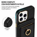 Custodia in Pelle con Porta Carte e Anello: tutto l'essenziale, in un solo accessorio