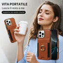 Custodia in Pelle con Porta Carte e Anello: tutto l'essenziale, in un solo accessorio