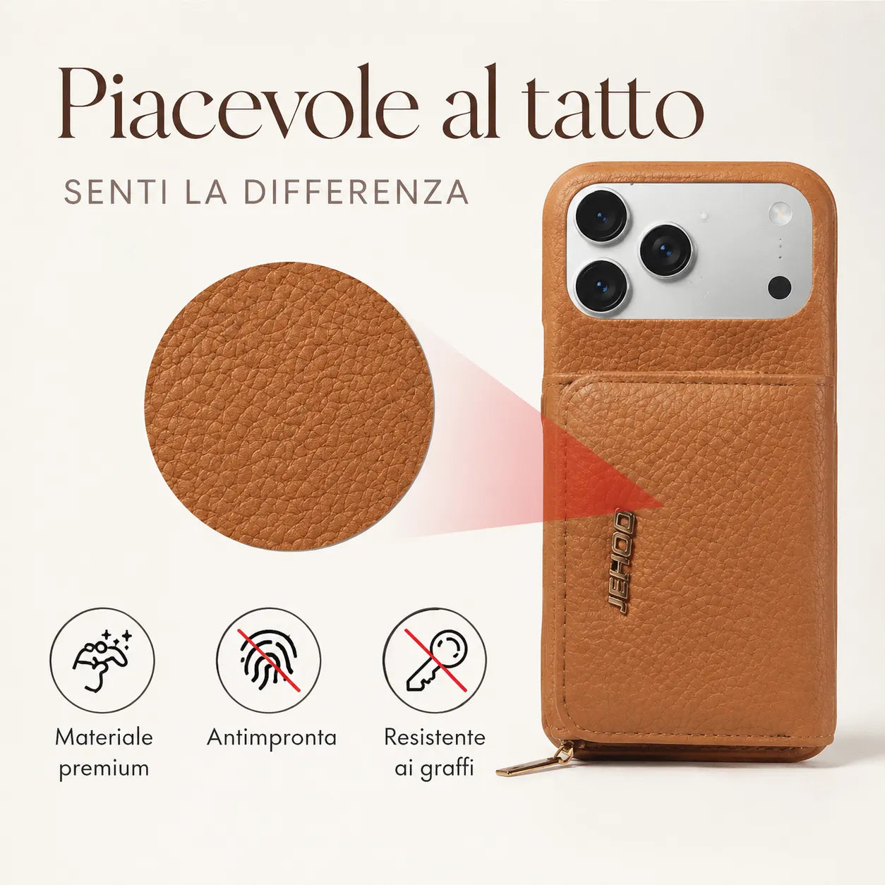 Custodia Portafoglio 3 in 1: telefono, carte e contanti, sempre con te