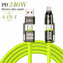 Cavo di Ricarica 4 in 1: 240W di potenza, un solo cavo per tutti i dispositivi