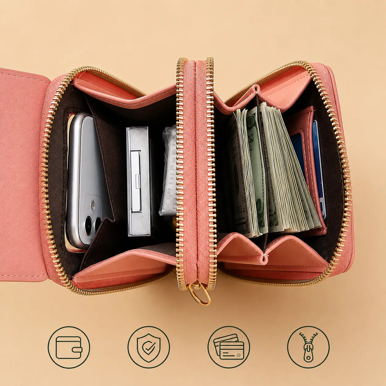 Borsa a Tracolla con Finestra Touchscreen: rispondi al telefono senza aprirla