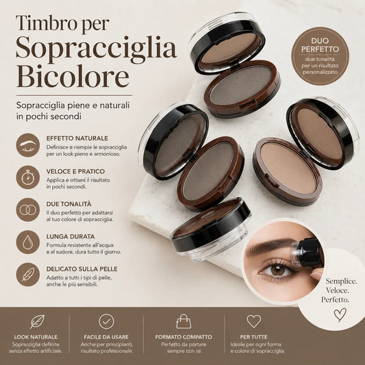 Timbro per Sopracciglia Bicolore: sopracciglia piene e naturali, in pochi secondi