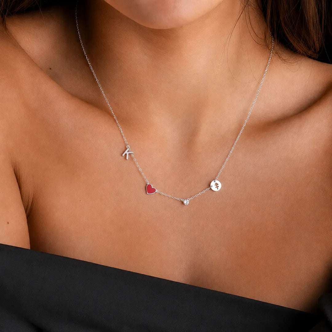 Collana con Iniziali a Cuore: personalizzabile, resiste ad acqua e tempo