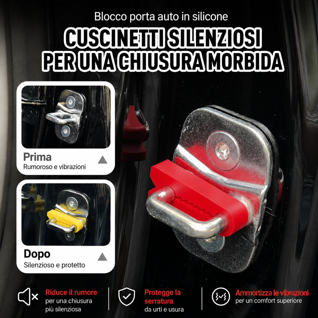 Cuscinetti Ammortizzanti per Portiere Auto: chiusura silenziosa, senza rumore