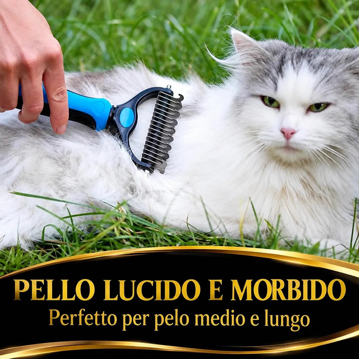 Spazzola Sottopelo Doppia Faccia: nodi sciolti e peli sotto controllo, senza stress per il pet