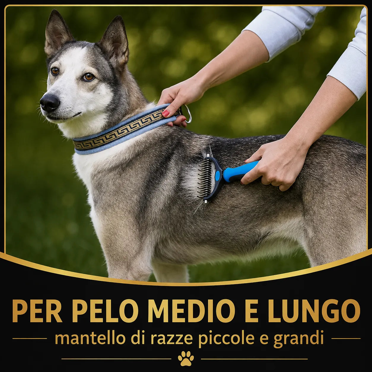 Spazzola Sottopelo Doppia Faccia: nodi sciolti e peli sotto controllo, senza stress per il pet