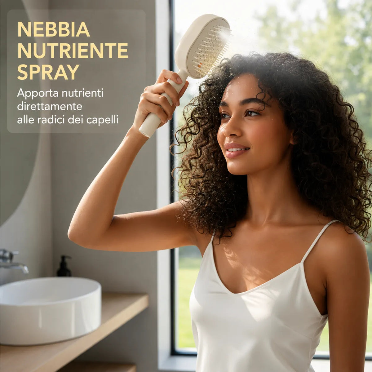 Spazzola Elettrica con Spray e Massaggio: cura del cuoio capelluto, senza nodi