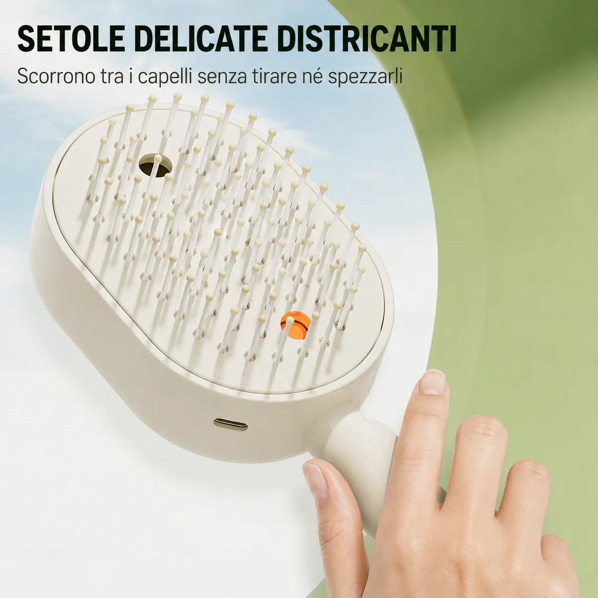 Spazzola Elettrica con Spray e Massaggio: cura del cuoio capelluto, senza nodi