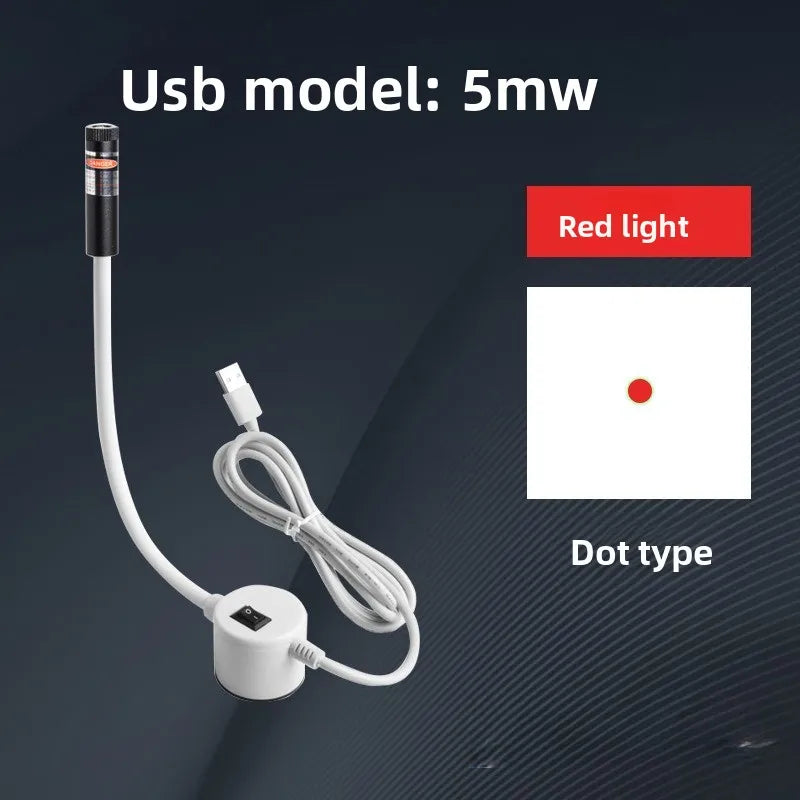 USB Red Laser Positioning Light Infrared Working Lamp Cutting with Magnetic Base DC5V Line/Cross/dot Sewing Machine Accessories
