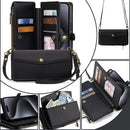 Custodia 4 in 1 in Pelle: telefono, carte, contanti e tracolla, tutto in un solo accessorio