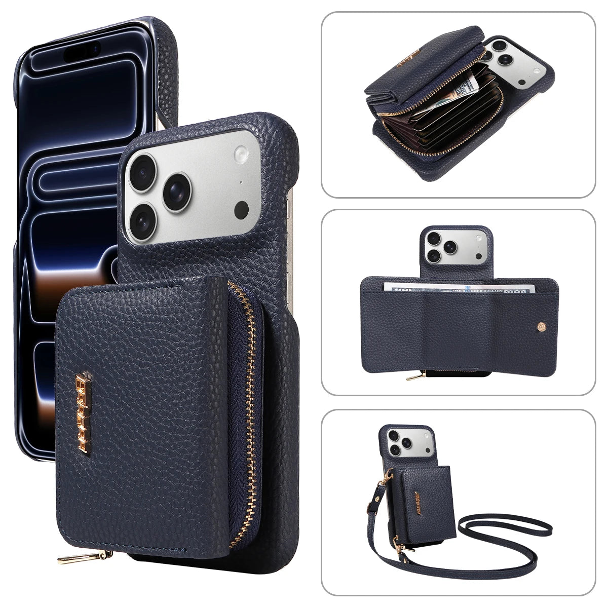 Custodia Portafoglio 3 in 1: telefono, carte e contanti, sempre con te
