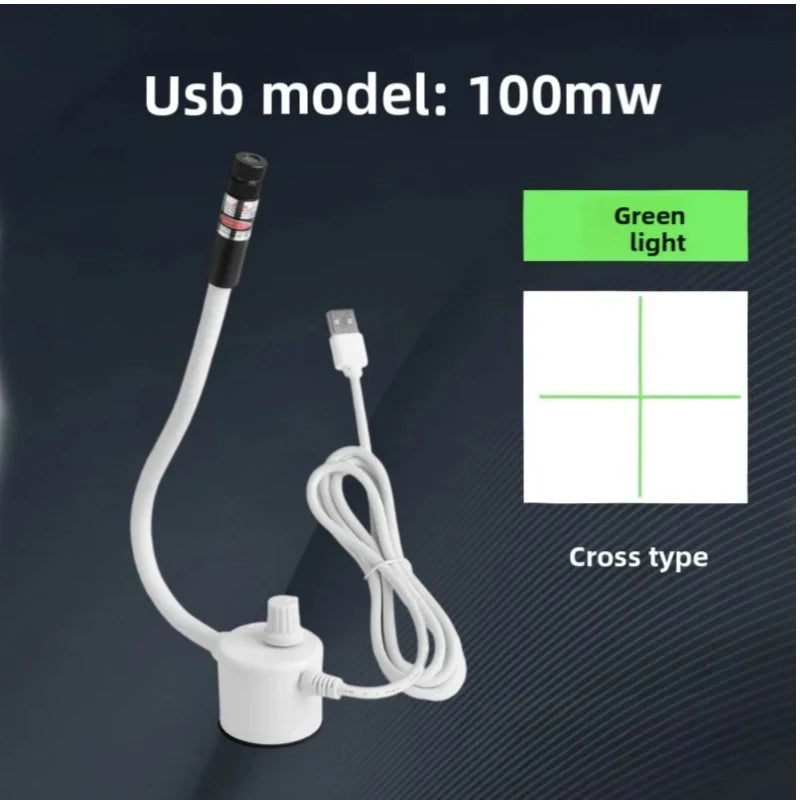 USB Red Laser Positioning Light Infrared Working Lamp Cutting with Magnetic Base DC5V Line/Cross/dot Sewing Machine Accessories