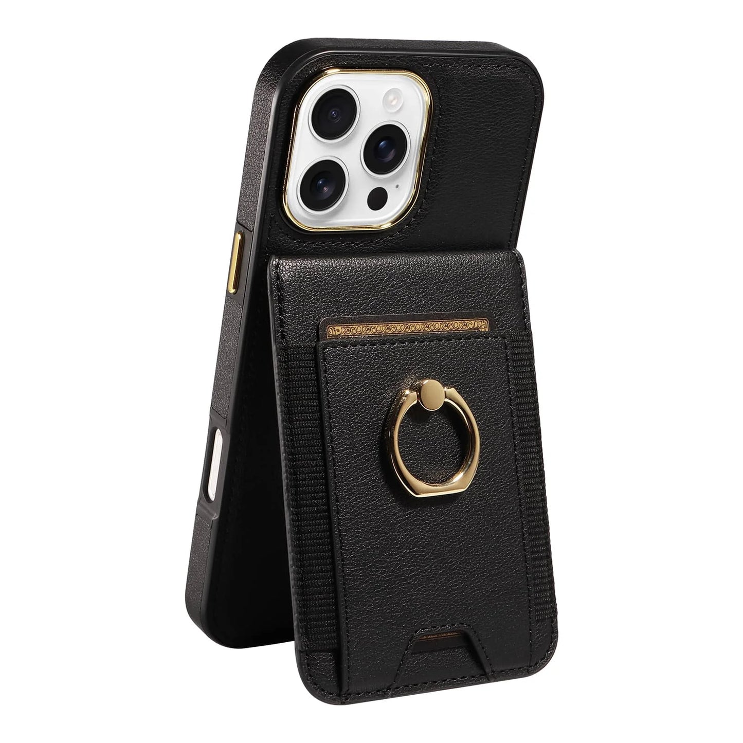 Custodia in Pelle con Porta Carte e Anello: tutto l'essenziale, in un solo accessorio
