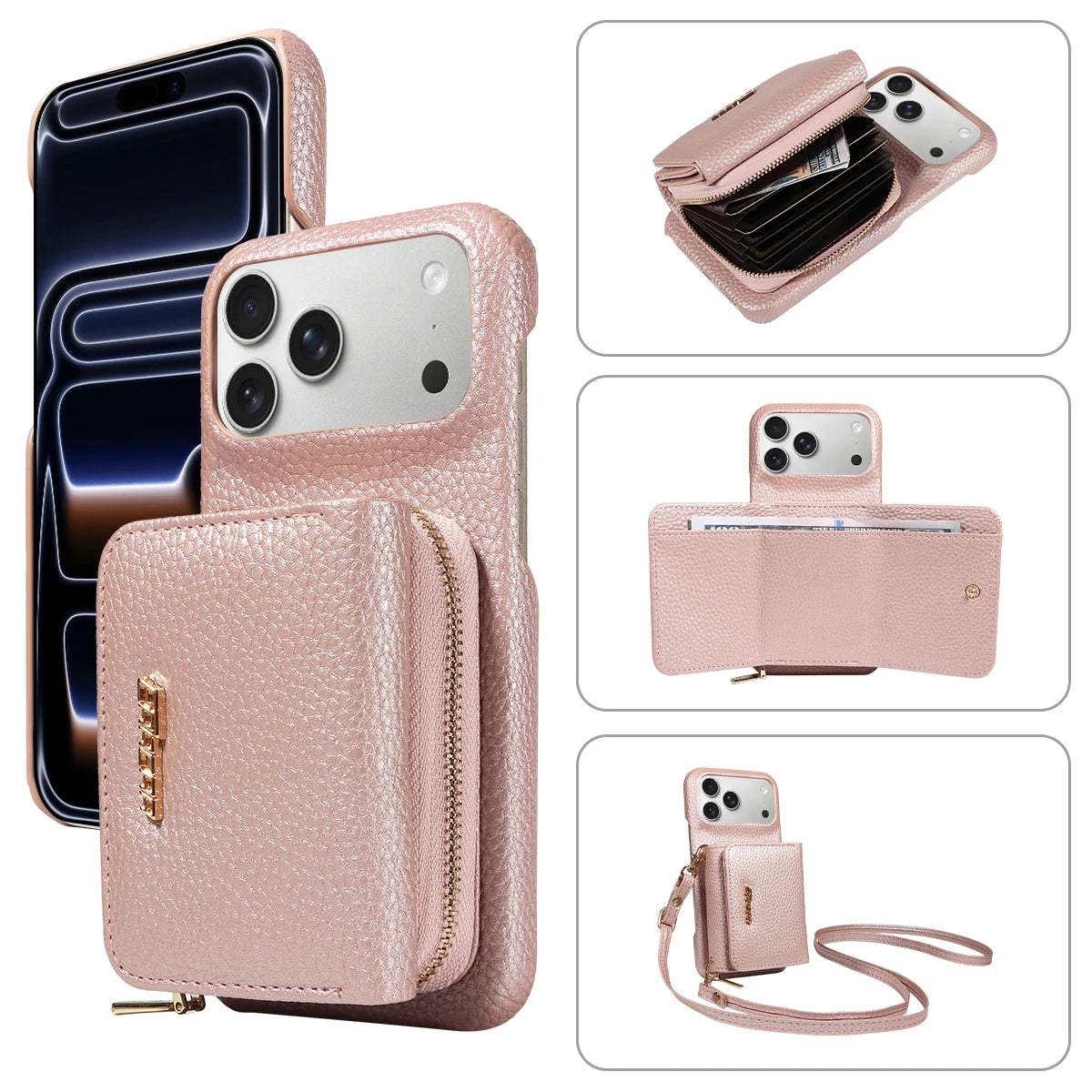 Custodia Portafoglio 3 in 1: telefono, carte e contanti, sempre con te