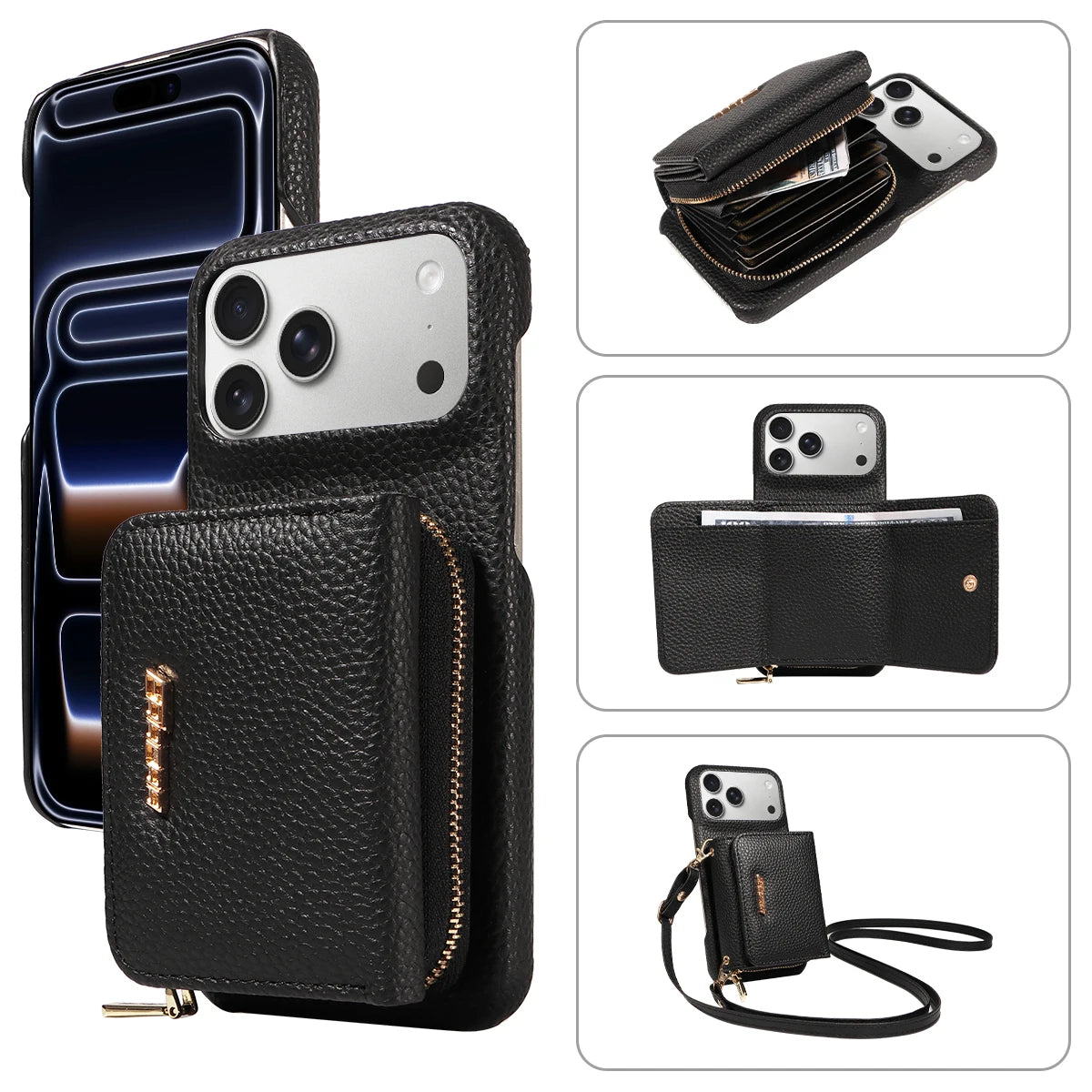 Custodia Portafoglio 3 in 1: telefono, carte e contanti, sempre con te