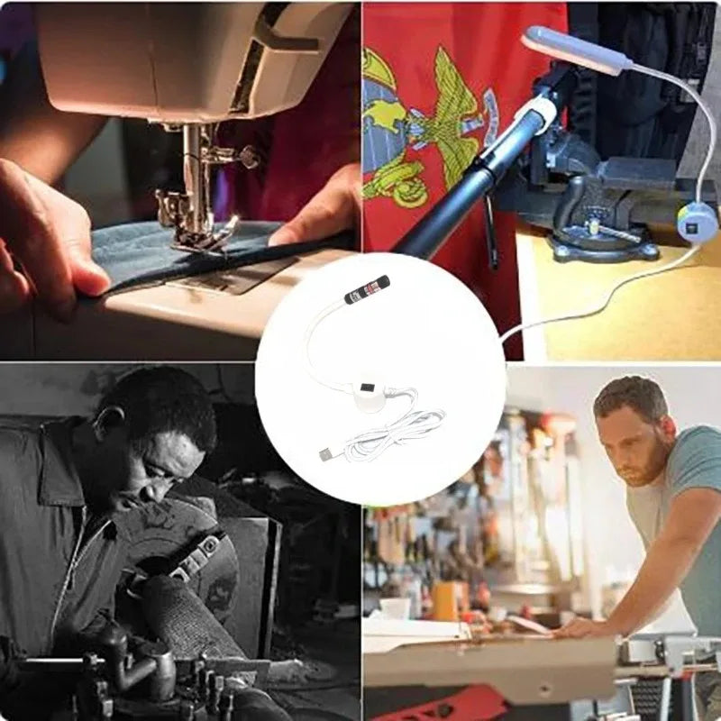 USB Red Laser Positioning Light Infrared Working Lamp Cutting with Magnetic Base DC5V Line/Cross/dot Sewing Machine Accessories