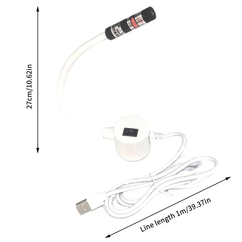 USB Red Laser Positioning Light Infrared Working Lamp Cutting with Magnetic Base DC5V Line/Cross/dot Sewing Machine Accessories