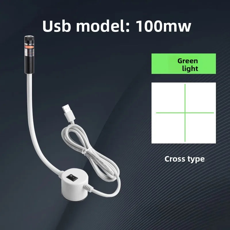 USB Red Laser Positioning Light Infrared Working Lamp Cutting with Magnetic Base DC5V Line/Cross/dot Sewing Machine Accessories