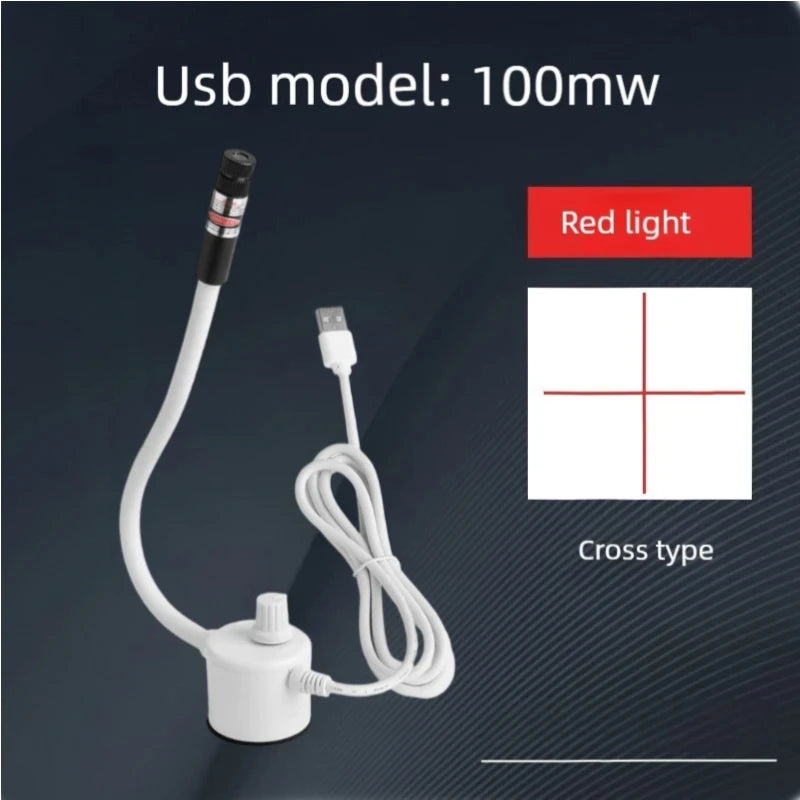 USB Red Laser Positioning Light Infrared Working Lamp Cutting with Magnetic Base DC5V Line/Cross/dot Sewing Machine Accessories
