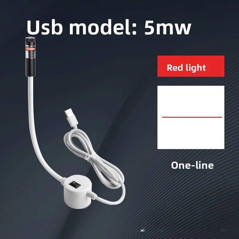 USB Red Laser Positioning Light Infrared Working Lamp Cutting with Magnetic Base DC5V Line/Cross/dot Sewing Machine Accessories
