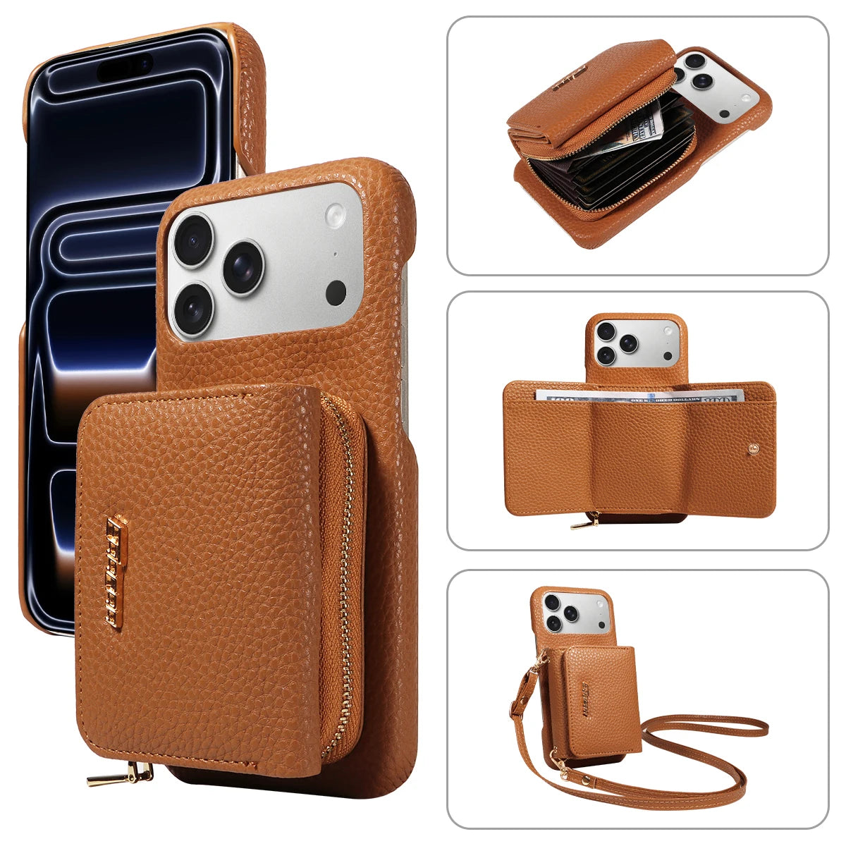 Custodia Portafoglio 3 in 1: telefono, carte e contanti, sempre con te