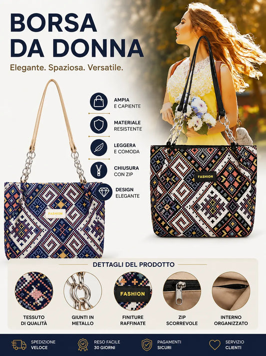 Borsa a Tracolla con Stampa Etnica: tutto quello che serve, con stile