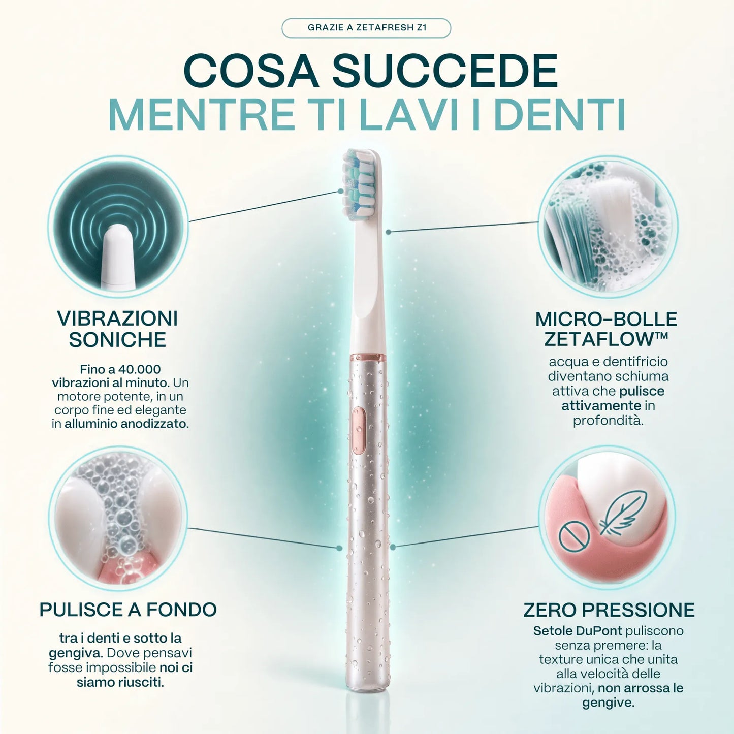 Spazzolino Sonico Elettrico: pulizia profonda, senza spingere sulle gengive